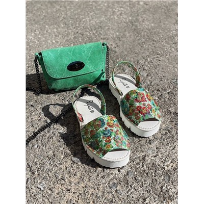 ZAPATOS · 2364-flores verde+AB.Z · Pelle · 22-02 (300) АКЦИЯ