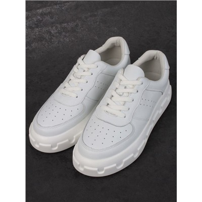 05-PDXL101-1 WHITE Кроссовки женские (натуральная кожа)