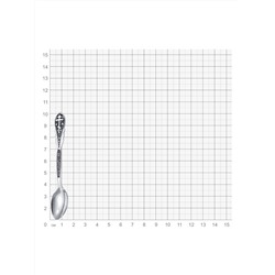 Ложка из серебра штампованая частично черненая