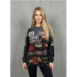 Лонгслив OVER SIZE (велюр)