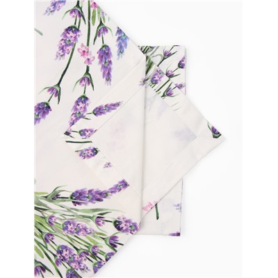Набор салфеток с декоративными кольцами «Этель» Lavender, 40×40 см - 4 шт., 100% хлопок, саржа