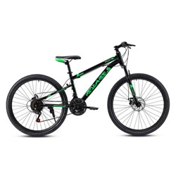 Велосипед 26" рама 17" 21sp  MEGAWHEELS FURIOUS чёрный-зелёный