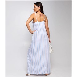 Сарафан #БШ1844, белый,голубой