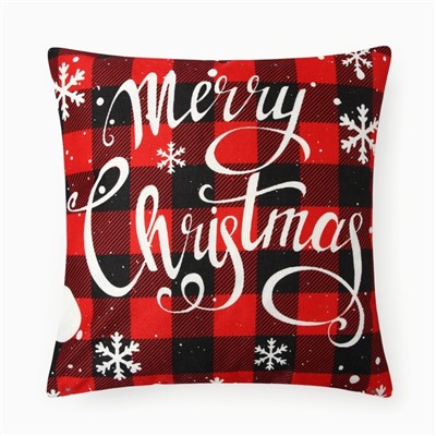 Наволочка декоративная новогодняя «Этель» Christmas, 43×43 см, велюр