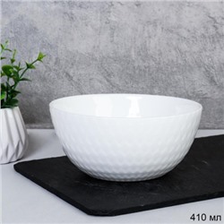Салатник 410 мл 155 мм Рубчик  F-LFDW50 (WHITE) (уп 72)