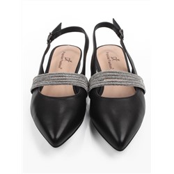 08-B35F-130A BLACK Босоножки женские (натуральная кожа)