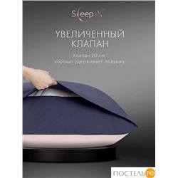 SleepiX ЮКО т-син/роз КПБ 200х210-1/230х250-1/50х70-2/70х70-2, 6 пр., модал/бамбук