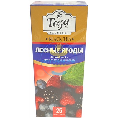 Чай Тоза черный с ароматом лесных ягод 25 пакетиков (кор*24)