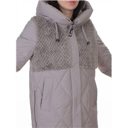 M-8800 GRAY/BEIGE Куртка зимняя стеганная женская (150 гр. холлофайбер)