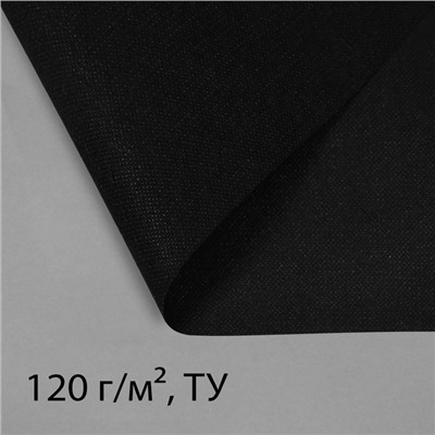 Материал для ландшафтных работ, 10×0.8 м, плотность 120 г/м², спанбонд с УФ-стабилизатором, чёрный, Greengo, Эконом 30%