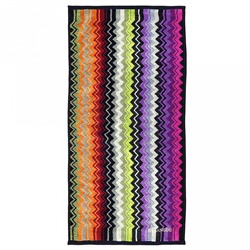 "Missoni-3012" Полотенце махровое 50х90см, плотность 375гр/м2, 100% хлопок, велюр, сиреневый, Bolangde (Китай)