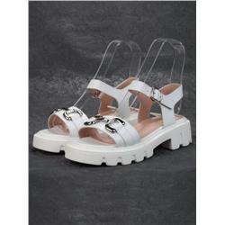 08-PEY182-1 WHITE Босоножки женские (натуральная кожа)
