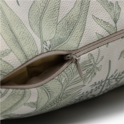 Наволочка декоративная «Этель. Листва», 43×43 см, зелёная