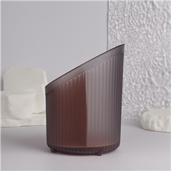 Органайзер - подставка для хранения косметики, 3 секции, 17,5 × 13 × 13 см, цвет чёрный/розовый