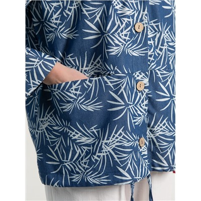 Пыльник Летний день (бело-синий) Б15182-8М