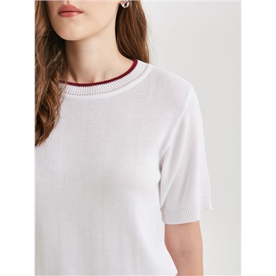 Джемпер вязаный с короткими рукавами