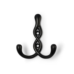 Крючок мебельный CAPPIO PIGTAIL, двухрожковый, цвет черный