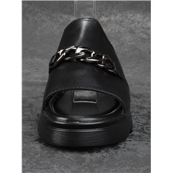 08-PEA122-1 BLACK Босоножки женские (натуральная кожа)