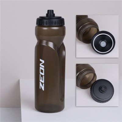 Бутылка для воды ZEON WB105 для активных видов спорта, пищевой hi-quality LDPE, 750ML цвет BLACK/уп100
