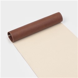 Дорожка на стол Magistro, двухсторонняя, экокожа, хлопок, 91.4×35.5 см, коричневая