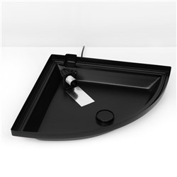 Аквариум «Сектор» угловой с крышкой, 40 л, 40×40×36/41.5 см, чёрный