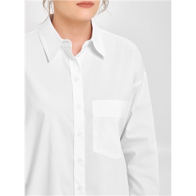 Блузка белая прямая