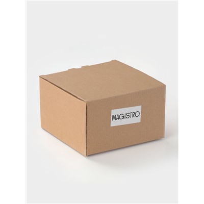 Чайная пара Magistro Vintage, 230 мл, фарфор, серая