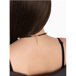 Бусы «Бисер», бусина №8, чёрно-белый в серебре, 40 см