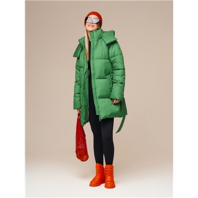 Пуховик женский зеленый