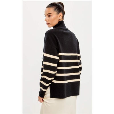 Джемпер F322-15115 black-beige