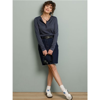 Юбка джинсовая синяя