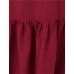 Платье с воланом изо льна с вискозой