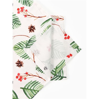 Набор салфеток сервировочных «Этель», 40×40 см - 4 шт., с декоративными кольцами, 100% хлопок, саржа 190 г/м²