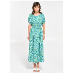 Платье разноцветное с разрезами по бокам