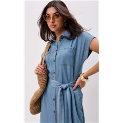 Платье джинс к/р P512-0310 l.blue