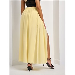 Юбка жёлтая макси из шифона