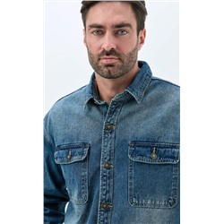 Куртка джинс F611-1282 m.blue