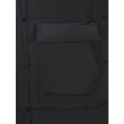 2197 BLACK Пуховик женский зимний AIKESDFRS (холлофайбер)