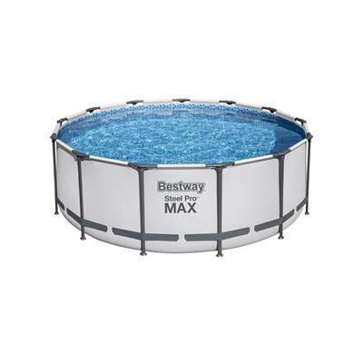 Бассейн каркасный Bestway Steel Pro MAX 5618W, 396×122 см, фильтр-насос, лестница, тент, круглый
