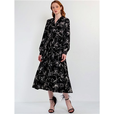 Платье на запах OD-810-2 черный