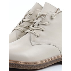 01-XKL24-056R BEIGE Ботинки демисезонные женские (натуральная кожа, байка)