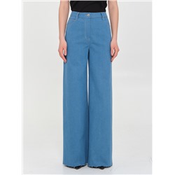 Джинсы широкие синего цвета