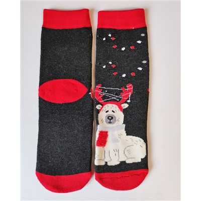 Носки НГ р.35-40 "New Year's magic" Медведь