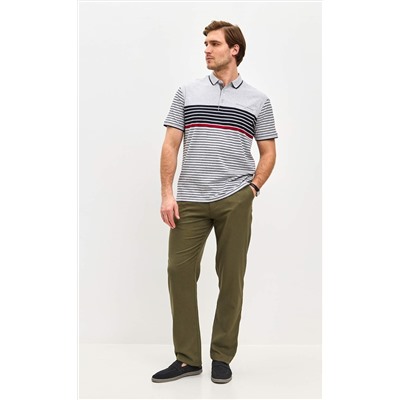 Брюки лен F211-0854 khaki