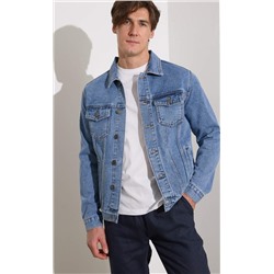 Куртка джинс P011-1336Rus middle blue