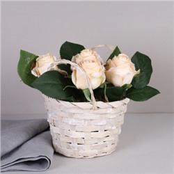 Корзина плетеная 12х9 с ручками / 587-113 /уп 600/ (Белый)