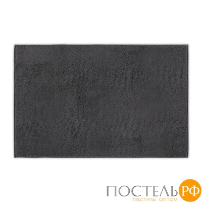 Полотенце для ног (коврик) PERA Woven 100% гидрохлопок, антибактериальная защита earth (антрацит) 100x150