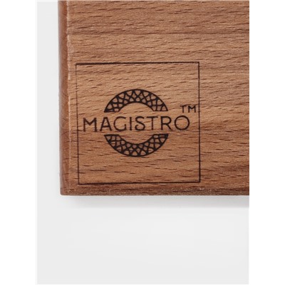 Доска разделочная Magistro, 60×30×2.5-3 см, дерево цельный массив бука