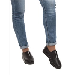 03-5303 BLACK Полуботинки женские (натуральная кожа)