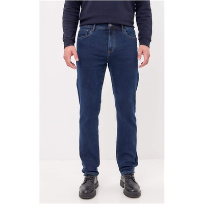Джинсы утепл F421-0151W d.blue
